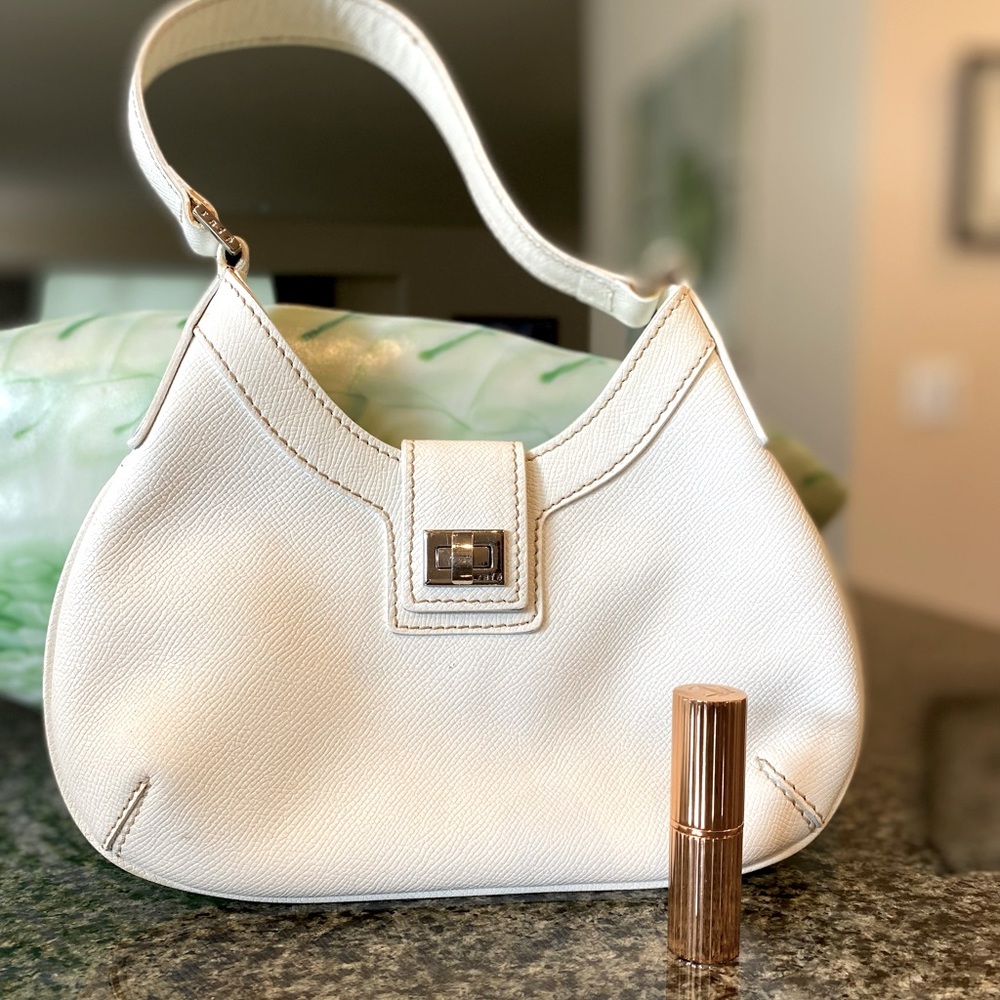 Rafe small white leather handbag